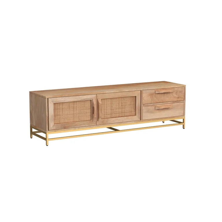 Blair 2-Door 2-Drawer Media Console, Natural - Walmart.com | Walmart (US)