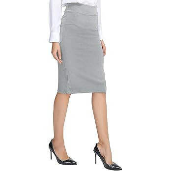 Urban CoCo Women's Elastic Waist Stretch Bodycon Midi Pencil Skirt | Amazon (US)