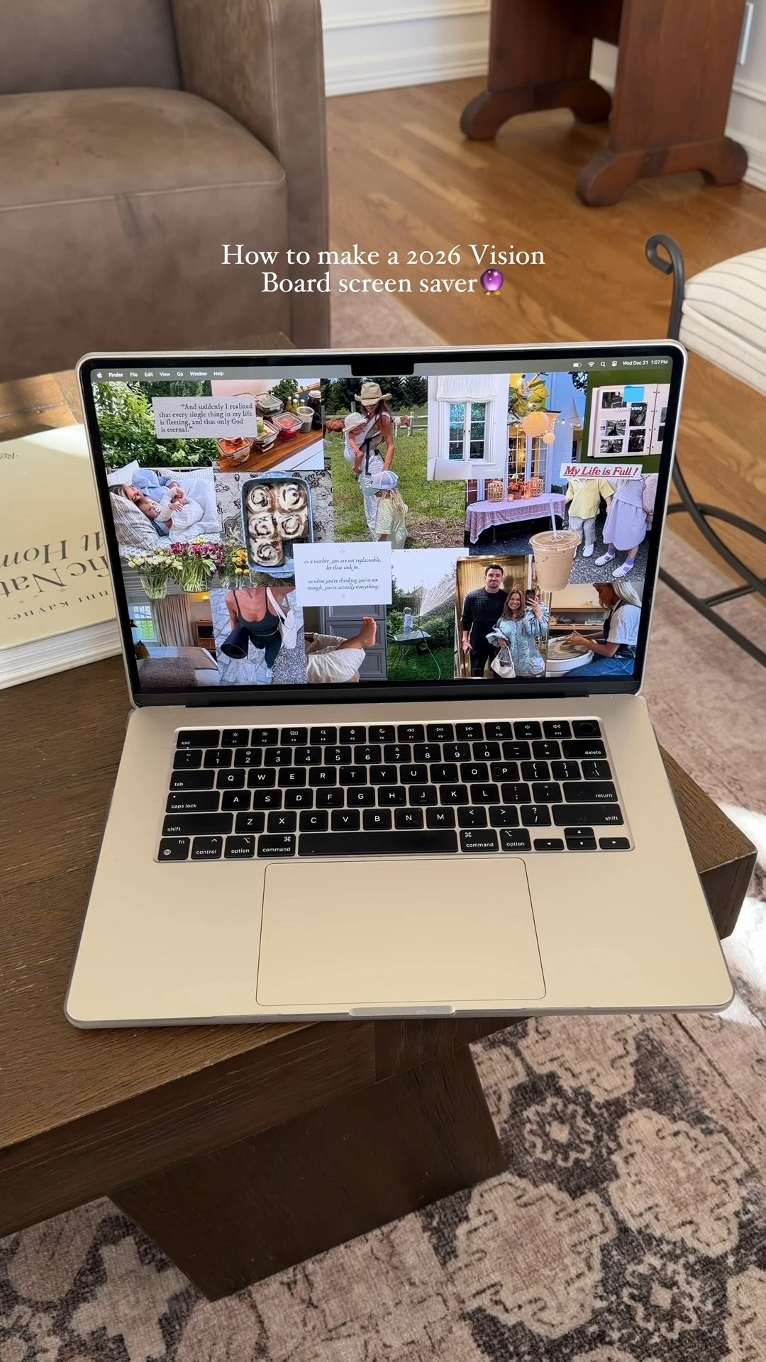 This is how I like to do my New Year’s resolutions/goals for the year! Set it as my desktop so I can see it everyday 💻✨🔮