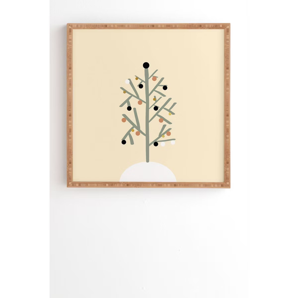 Viviana Gonzalez Light and Cozy Holiday Bamboo Framed Wall Art - Deny Designs | Target