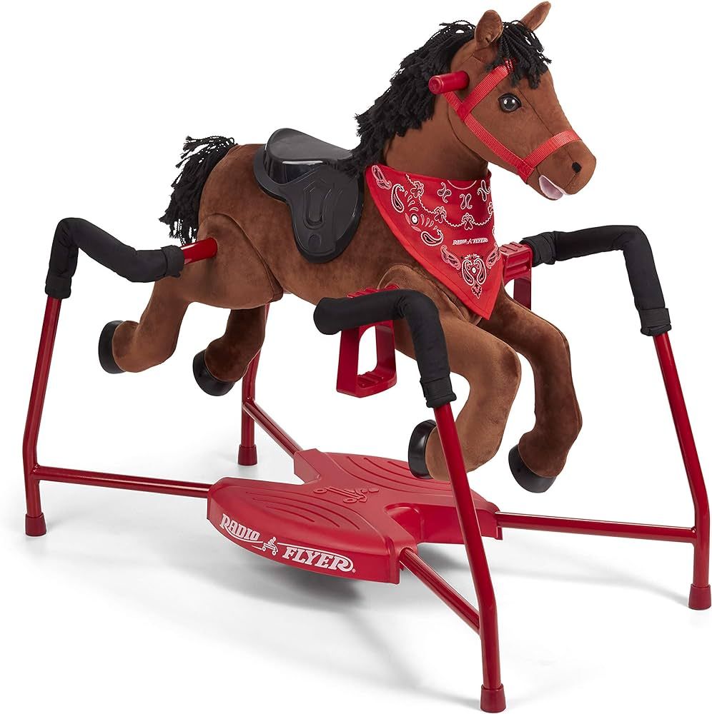 Radio Flyer Chestnut Plush Interactive Riding Horse Kids Ride On Toy, Toddler Ride On Toy For Age... | Amazon (US)