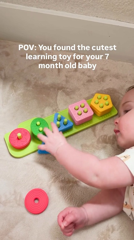 This silicone stacking and matching set has been so fun! I love watching my daughter’s brain slowly start to try and learn new things! 

#7monthsold #babygirl #babytoy #babyactivities

#LTKKids #LTKBaby