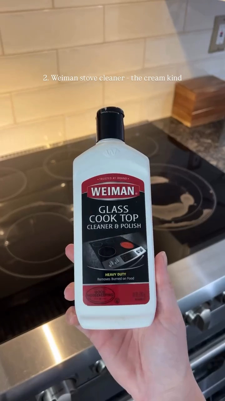 Here’s exactly how I clean my glass stovetop + some extra tips for really bad food burns

1. Use dawn dish spray to get off the top layer of burned food, scrub with a WET non-scratching wire cloth, then wipe off with a paper towel.

2. Rub in a gritty cream cleaner with a paper towel. I use Weiman brand but I’ve heard Bar Keeper’s Friend works well too. I do not recommend The Pink Stuff, it scratches.

3. Wipe off the cream with a dry paper towel, but leave it on the burned spots longer so it dries completely.

4. Scrub again with the wet wire cloth, then wipe off with another dry paper towel.

5. Spray on either Weiman daily stovetop cleaner or some basic glass cleaner to remove residue.

Extra tips:
You can use a little razor blade scraper that’s made for glass to remove major burned spots. I would have used it but I lost mine. 🤭

There are videos floating around about using degreaser and letting it sit for a few hours. This does work but that is a strong chemical and the toxins in the air aren’t something I want to play around with. Especially since I have pets.

I’m usually a “reusable cloth vs paper towels” kind of chick, but for this job you need to use disposable paper towels. Cloths are too soft and you’ll go through a ton of them.

Any questions? Did I leave something out? Does another method work better for you? Lmk!

#stovecleaning #cleaningtips #cleaningmotivation #cleaninghacks