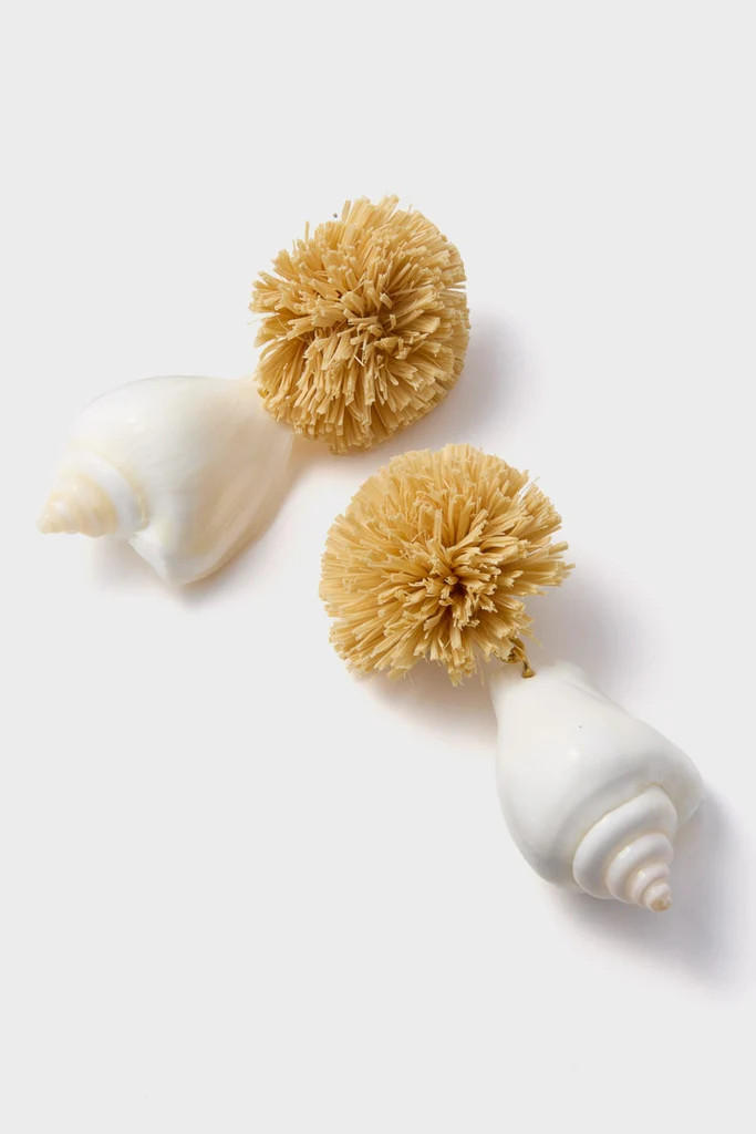 Shell and Pom Elaine Earrings | Tuckernuck (US)