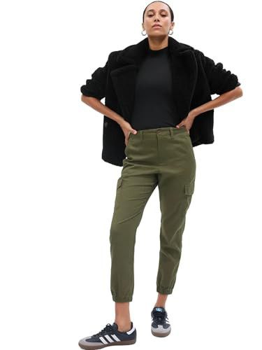 GAP Womens Girlfriend Cargo Jogger Army Jacket Green 12P | Amazon (US)