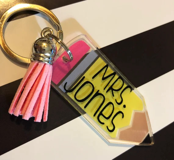Pencil Key Chain For Teacher  Teacher Appreciation  Teacher | Etsy | Etsy (US)