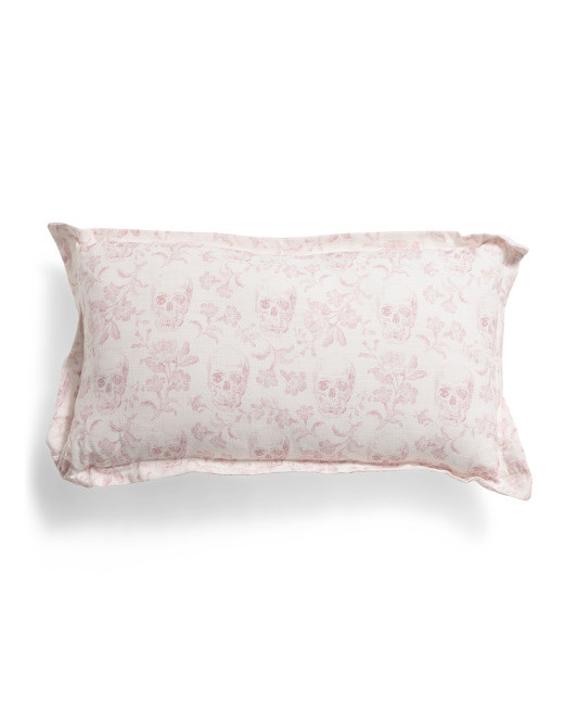 14x24 Floral Skull Antique Rose Pillow | TJ Maxx