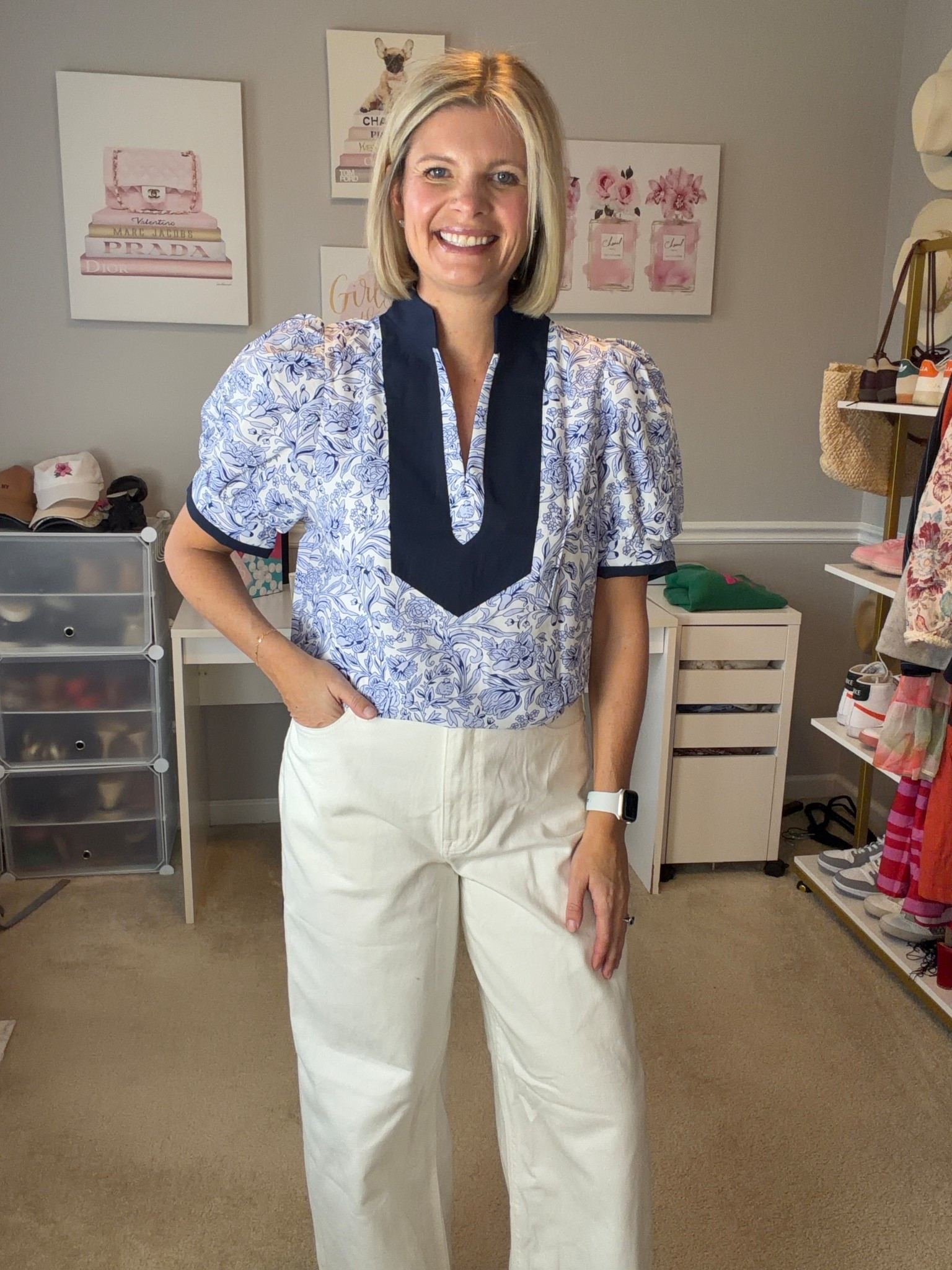 Amazon short sleeve top TTS (M)
White wide leg adjustable leg jeans TTS (8)

#LTKWorkwear #LTKOver40 #LTKMidsize