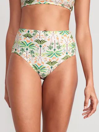 High-Waisted Bikini Swim Bottoms for Women | Old Navy (US)