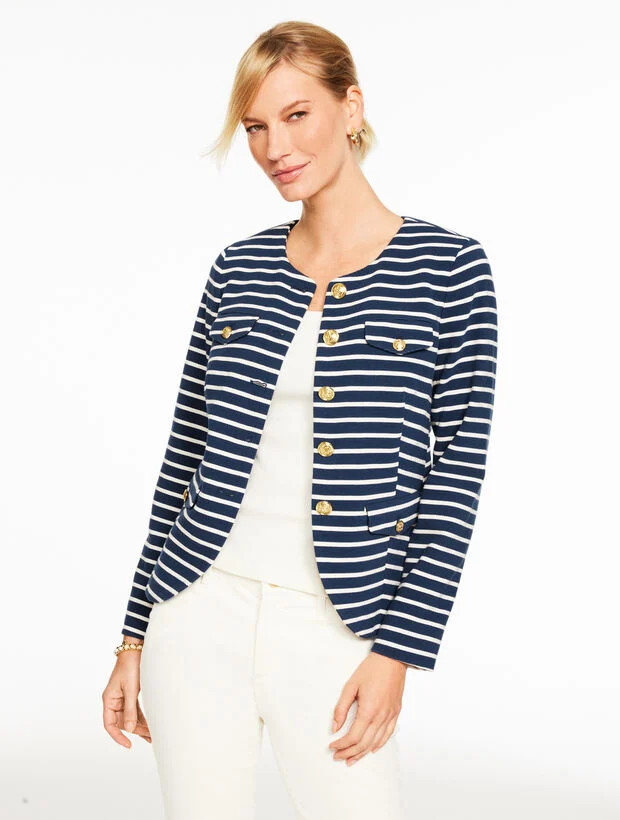 Stripe Knit Jacket | Talbots