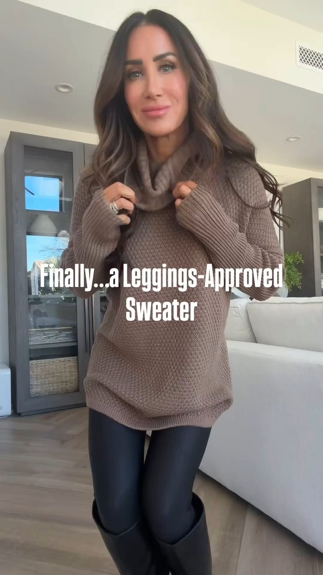 A sweater long enough for leggings🙌🏻…covers the bum and can be worn a variety of ways 
Sz small
Leggings sz small
Boots (I sz up 1/2 sz for comfort with a heel)
Skirt Sz small but need xs… I have an a second color in a size small and it fits perfectly, but this color seems to run bigger
Brown boots tts 
Amazon outfit ideas …cute affordable winter chic outfits that are easy to wear and restyle, style over 40, fashion inspo 
#LTKFindsUnder50


#LTKSeasonal #LTKOver40 #LTKU