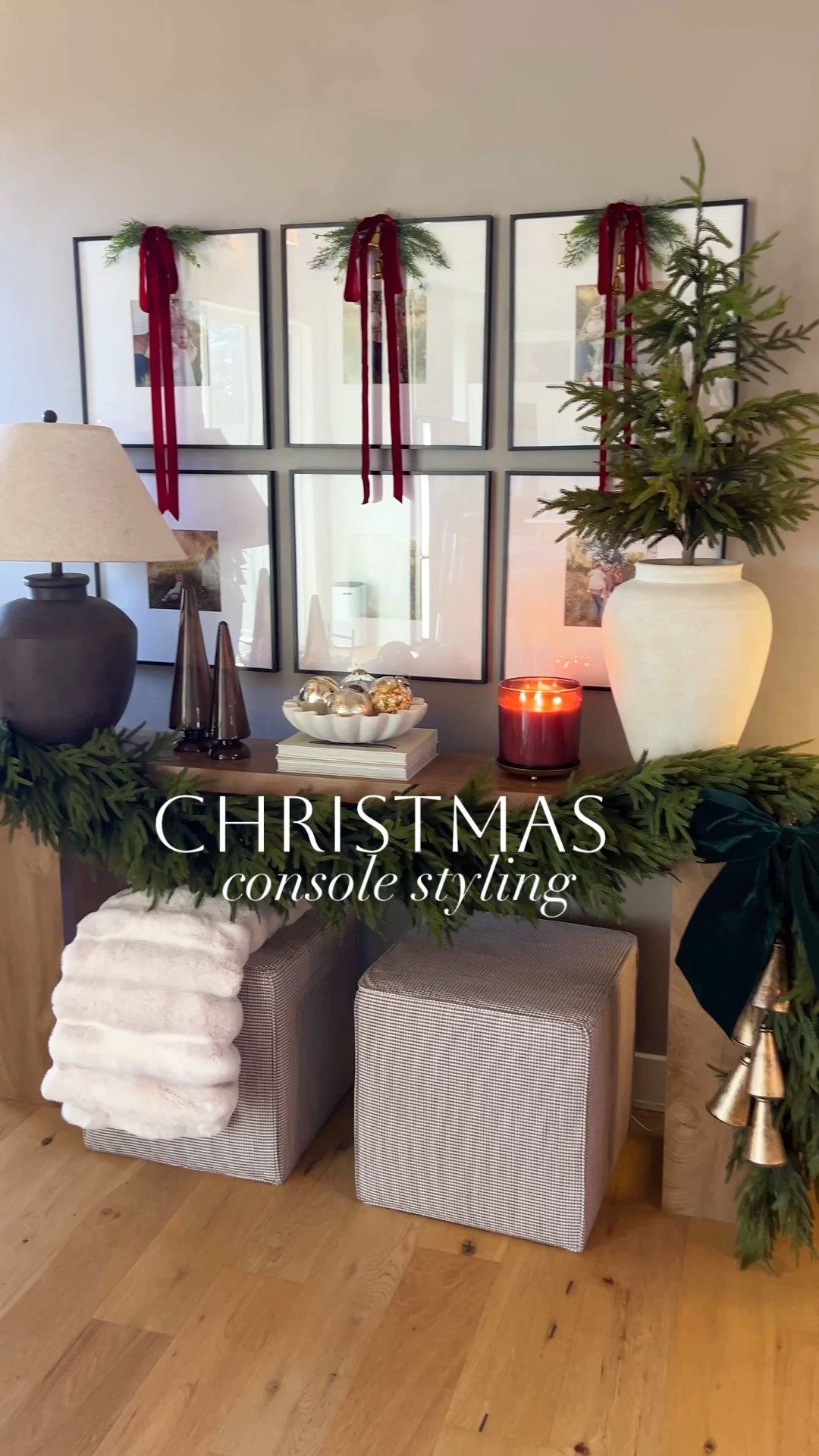Christmas console table decor! 

#LTKHoliday #LTKSeasonal #LTKHome