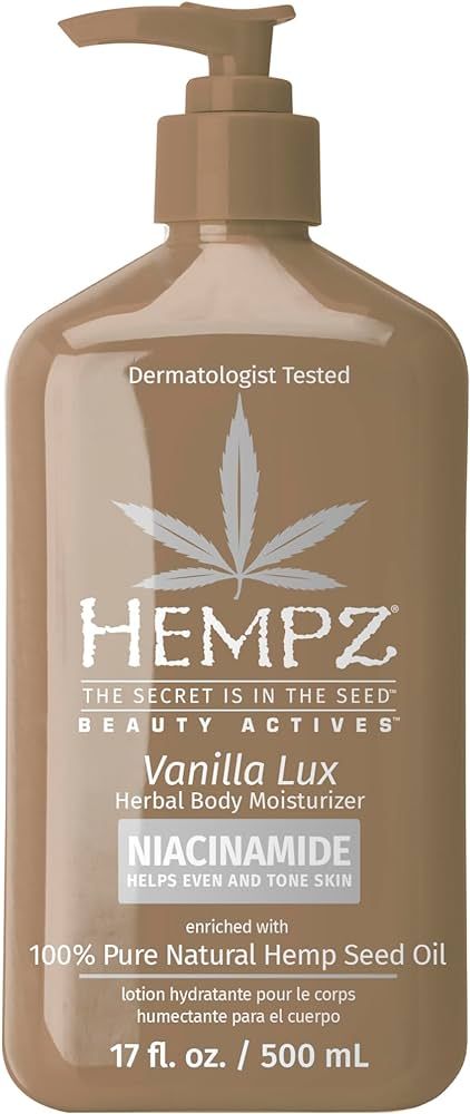 HEMPZ Vanilla Lux Herbal Body Moisturizer 17 oz. | Amazon (US)