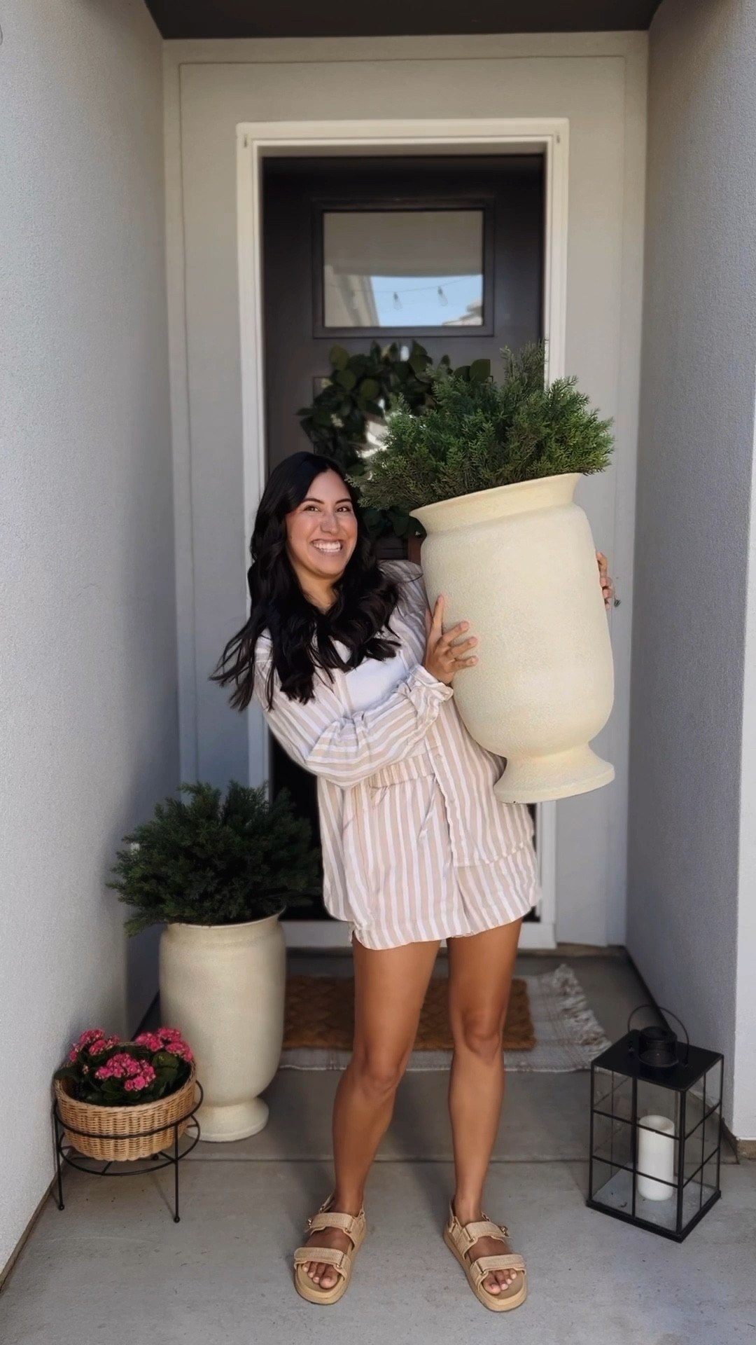 Gave my front porch an affordable spring refresh! Everything except the faux plant is from… TARGET! Even my cute spring outfit is target! 
Front porch
Patio
Faux plant
Planter

#LTKSeasonal #LTKhome #LTKsalealert