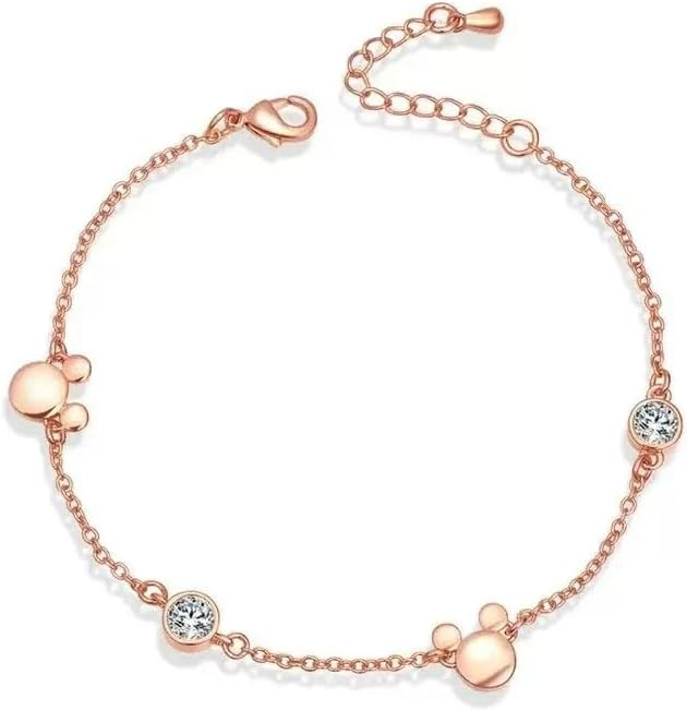Mouse Bowknot Butterfly Bracelet Cubic Zirconia Adjustable Chain Hand Wrist Bracelets Cute Jewelr... | Amazon (US)