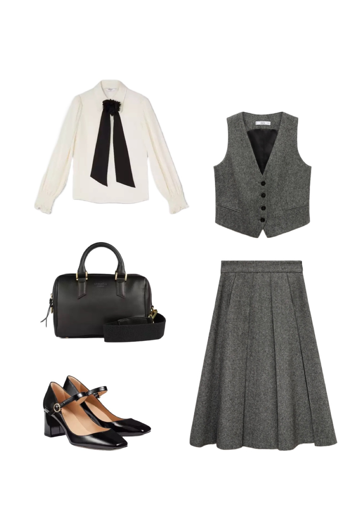 Workwear you actually WANT to wear this autumn winter / even off duty! Partner this new Mango marled wool grey waistcoat and voluminous 1950s style midi skirt with LK Bennett’s glamorous Rose crepe blouse with black tie neck, the 1960s style Fleur bowling bag and sexy heeled Winter black patent leather Mary Janes. It’s always wise to splurge more on good quality shoes and bag etc as these will elevate the whole look!
If you want Alice in Wonderland / Catherine Deneuve’s romantic Parisian vibes, you’re there just by adding a simple black headband. Don’t forget to use my promo code REBECCALIPKINAUTHOR15 for a 15% discount on full price styles when checking out at LK Bennett.com ❤️ 

#LTKeurope #LTKuk #LTKautumn