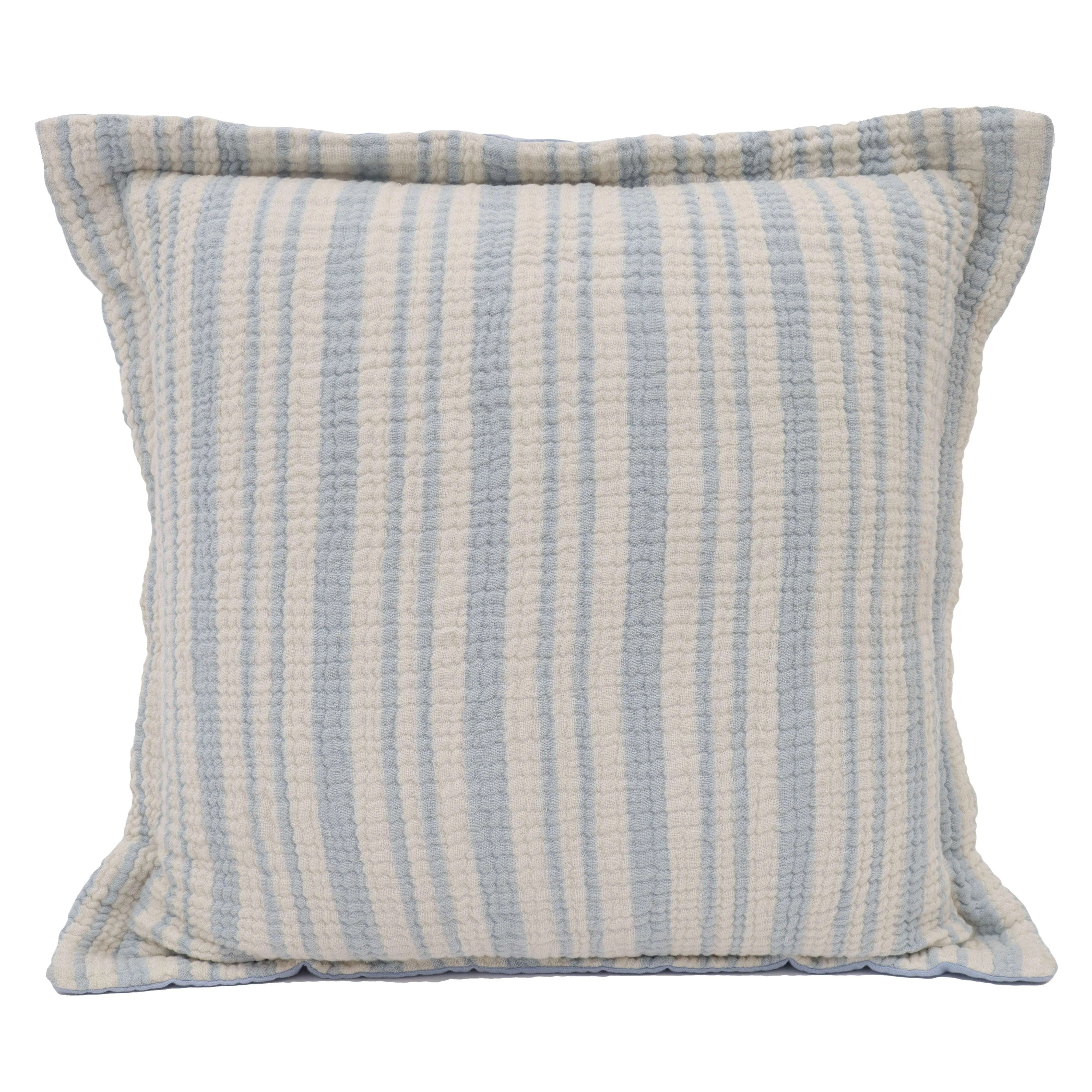 BHG GAUZE STRIPE BLUE PILLOW | Walmart (US)