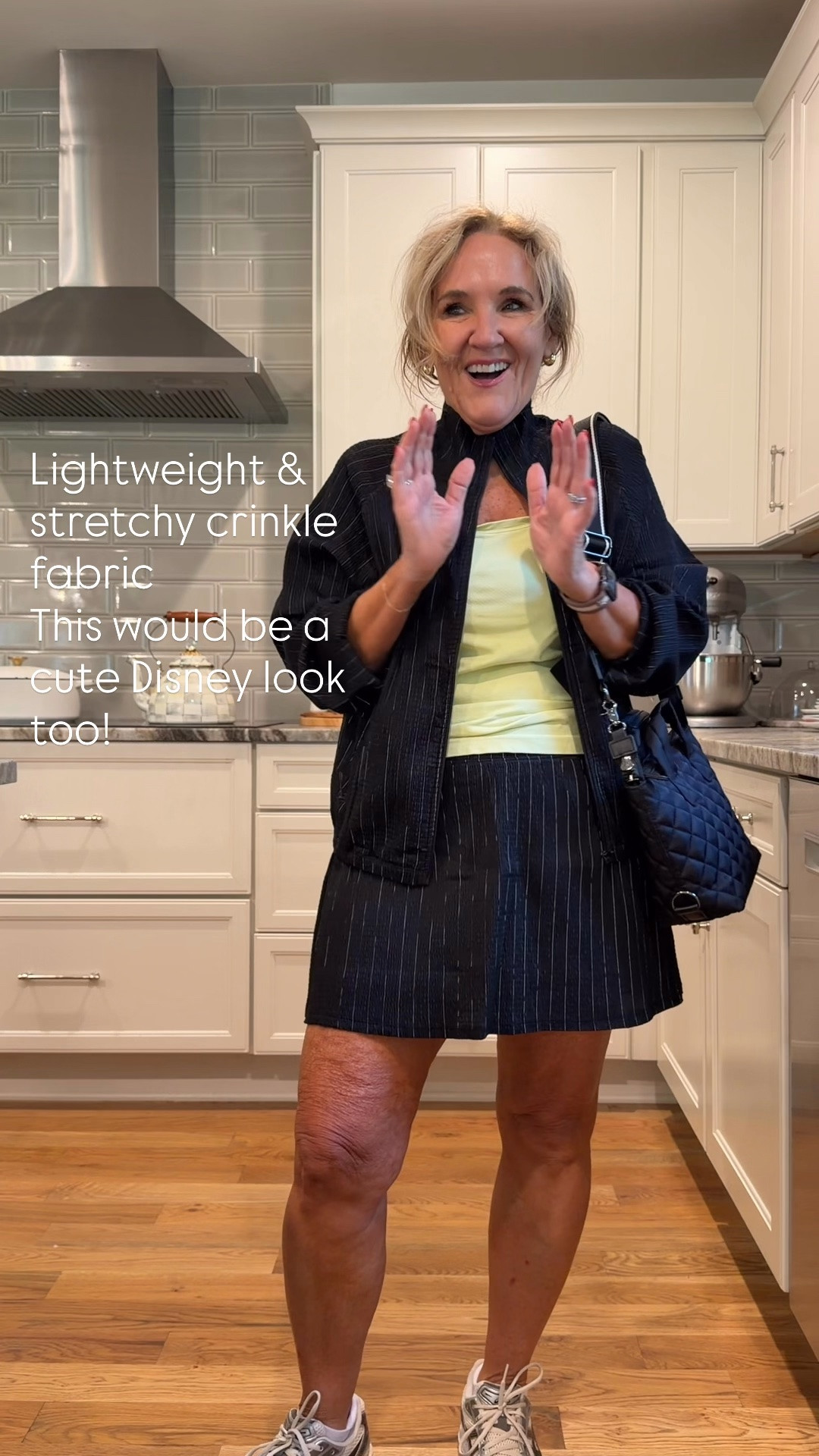 Jacket medium 
Skort large 
Tank large 
Great little quilted crossbody on sale 
These are great sneakers too if you want something for a lot of walking just not Hokas I wore these to Disney

#LTKSaleAlert #LTKOver40 #LTKActive