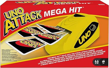UNO: Attack Mega Hit Card Game with Card Shooter, Great for Kid, Adult or Family Game Night, 7 Ye... | Amazon (US)