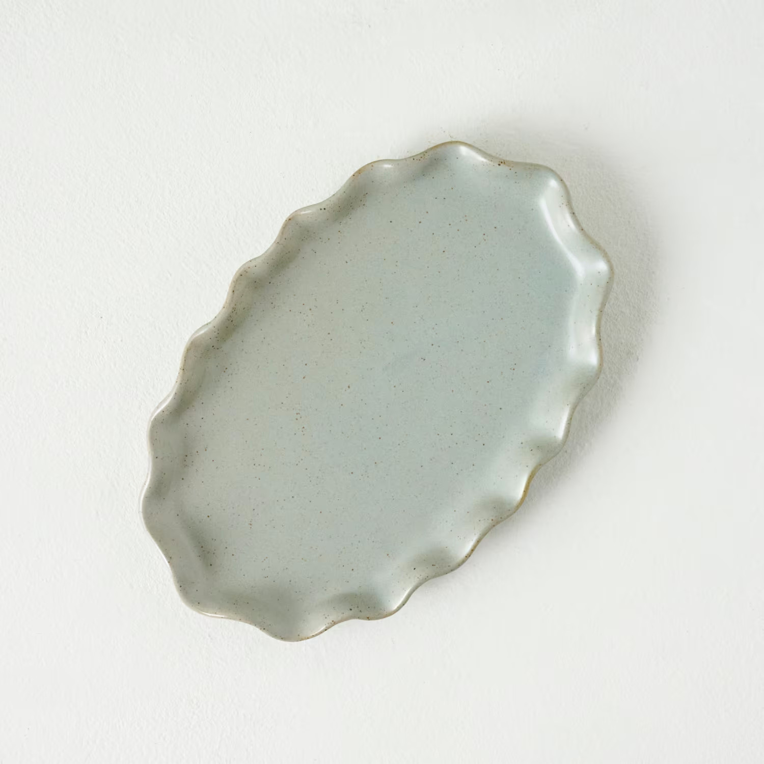 French Blue Ceramic Ruffled Tray | Magnolia