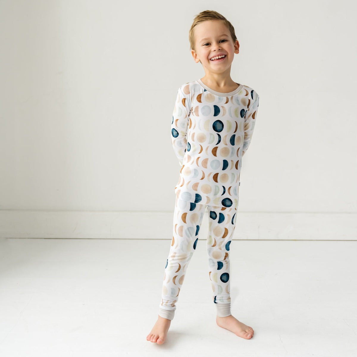 Luna Neutral Two-Piece Bamboo Viscose Pajama Set | Little Sleepies