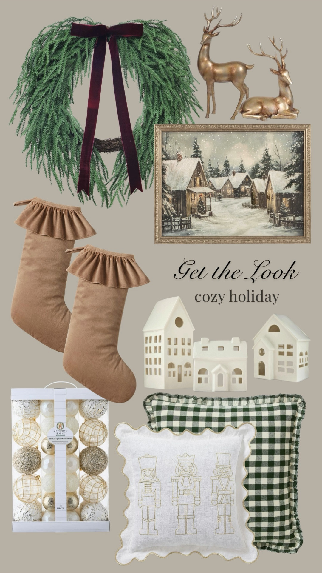 My favorite picks from the holiday home decor collection at Walmart! Grab your favorites while you can! Stockings, artwork, candlesticks, candle, ornament, reindeer, cedar, pine, wreath, garland, bells, christmas tree, throw blanket, pillow, houses, holiday gift, gift list

#LTKSeasonal #LTKHoliday #LTKHome