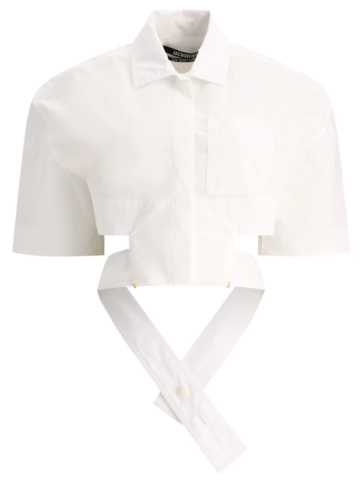 Jacquemus Cropped Belted Shirt | Cettire Global
