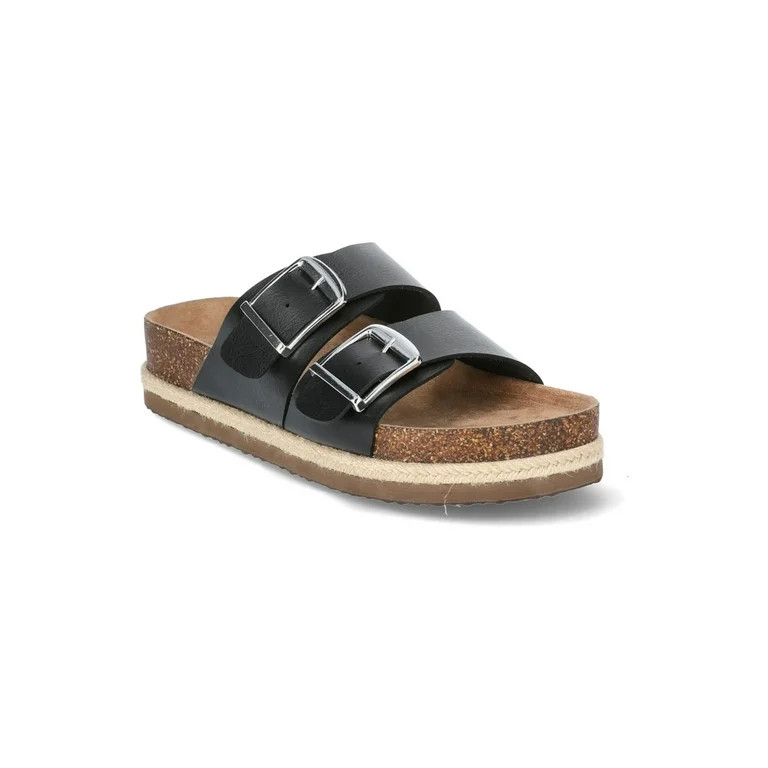 Time and Tru Women's Platform Footbed Slide Sandals | Walmart (US)