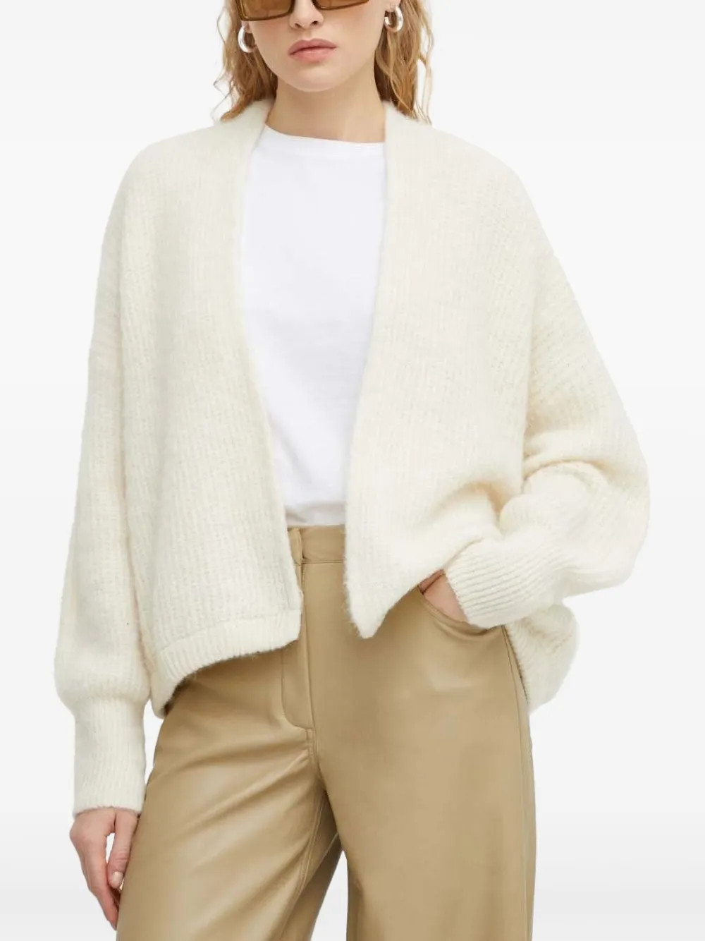 American Vintage ribbed open-front cardigan - White | Farfetch Global
