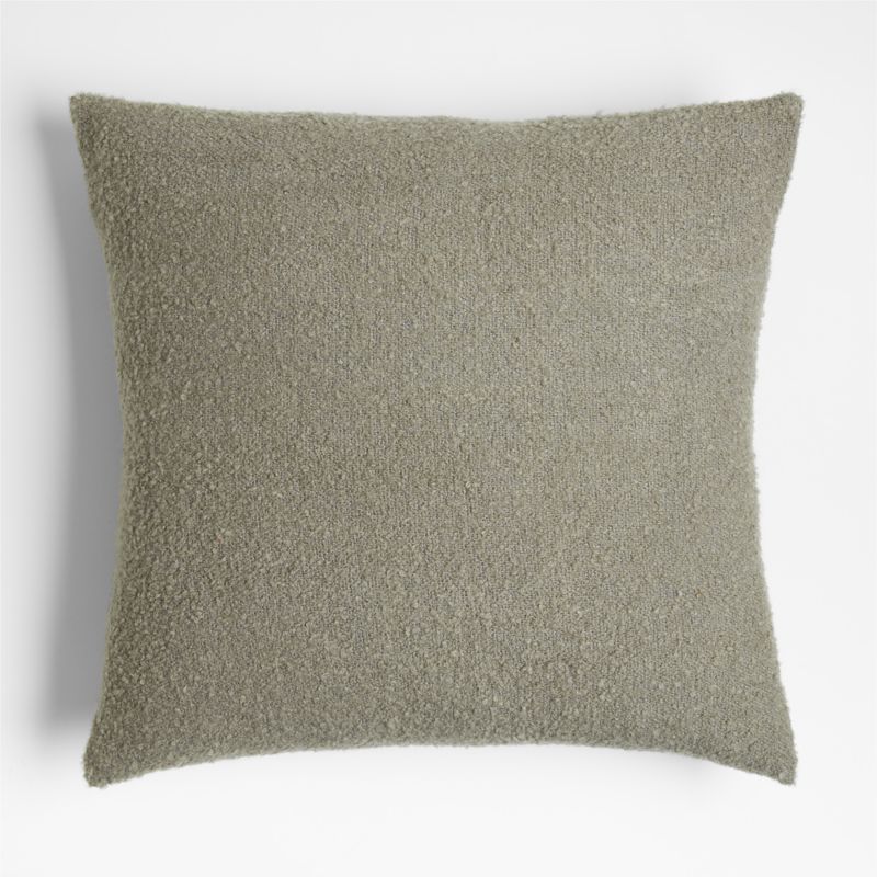 Frances Faux Mohair 23"x23" Leaf Green Throw Pillow Cover by Jake Arnold | Crate & Barrel | Crate & Barrel