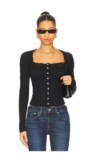 Free People Lets Party Cardi in Black. - size L | Revolve Clothing (Global)