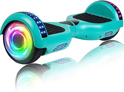 SISIGAD Hoverboard, with Bluetooth and Colorful Lights Self Balancing Scooter | Amazon (US)