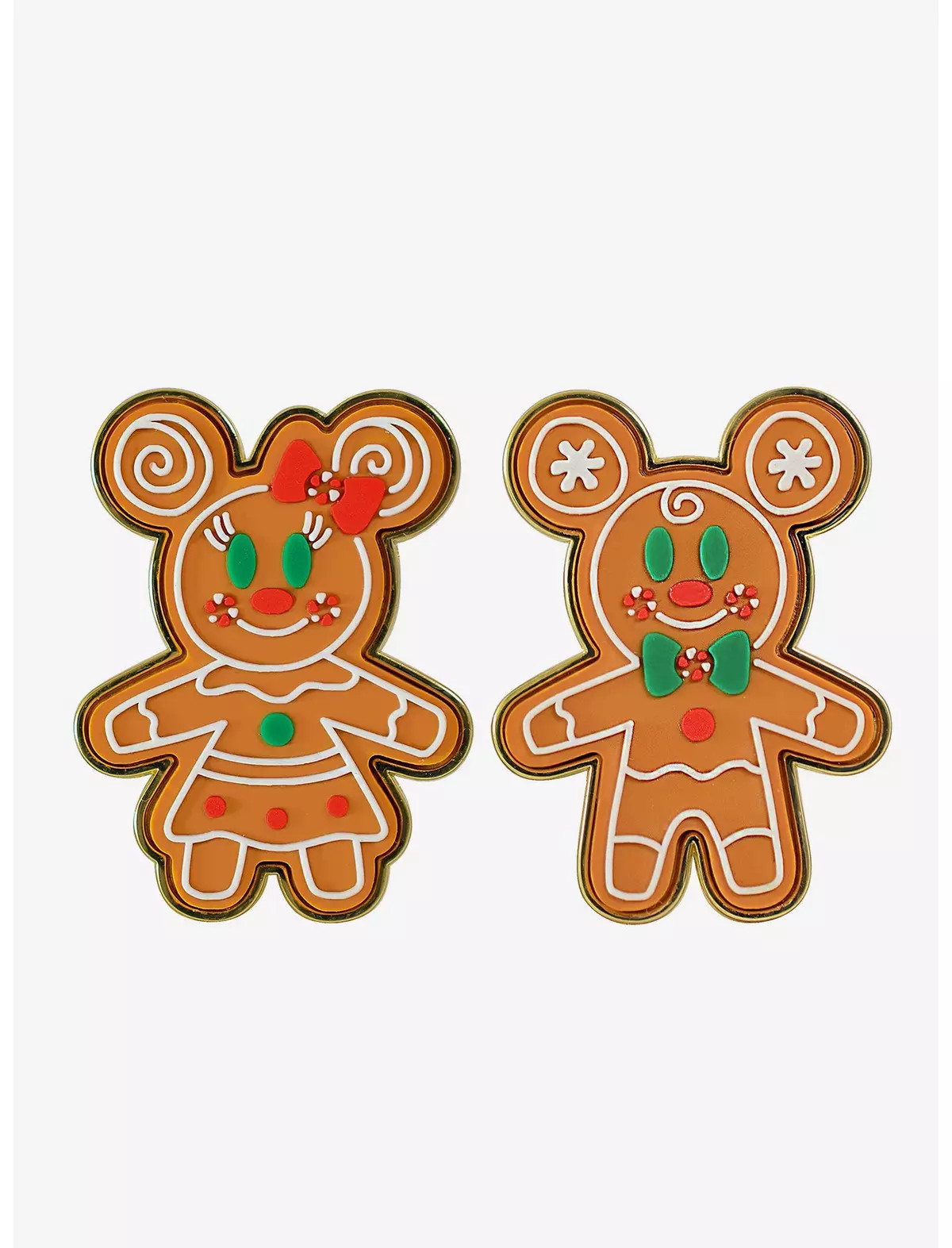 Disney Mickey & Minnie Mouse Gingerbread Pin Set - BoxLunch Exclusive | BoxLunch