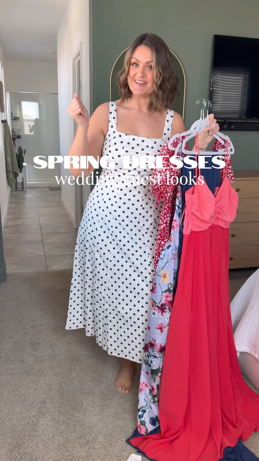 Abercrombie Spring dresses, code AFLTK

Polka dot dress, medium (could also do LG)
Short red dress, medium tall 
Lavender floral, medium (could also do LG)
2 tone coral, large (need a medium)
Pleated with scarf, large (need a medium)
Blue convertible dress, medium (AMAZING!)

Size 12, midsize, spring outfits, spring break, spring wedding, wedding guest dress, A&F, Easter dress, cocktail dress @abercrombie 

#LTKSpringSale #LTKWedding #LTKMidsize