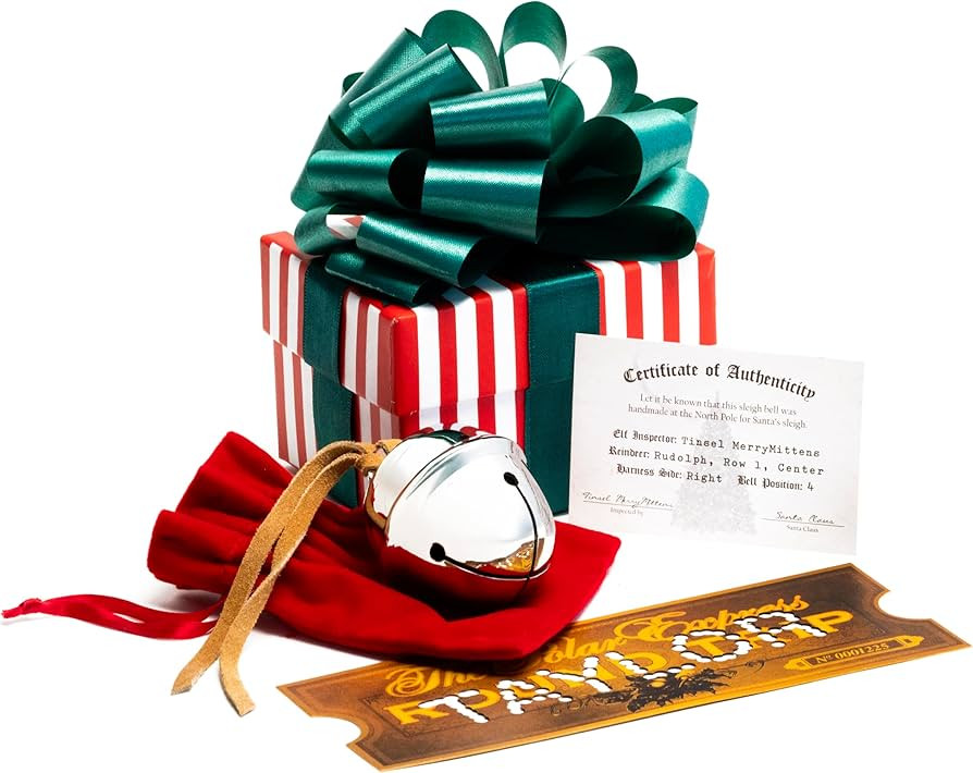 Polar Exp Sleigh Bell Gift Set with Personalized Replica Ticket. Certificate of Authenticity is I... | Amazon (US)