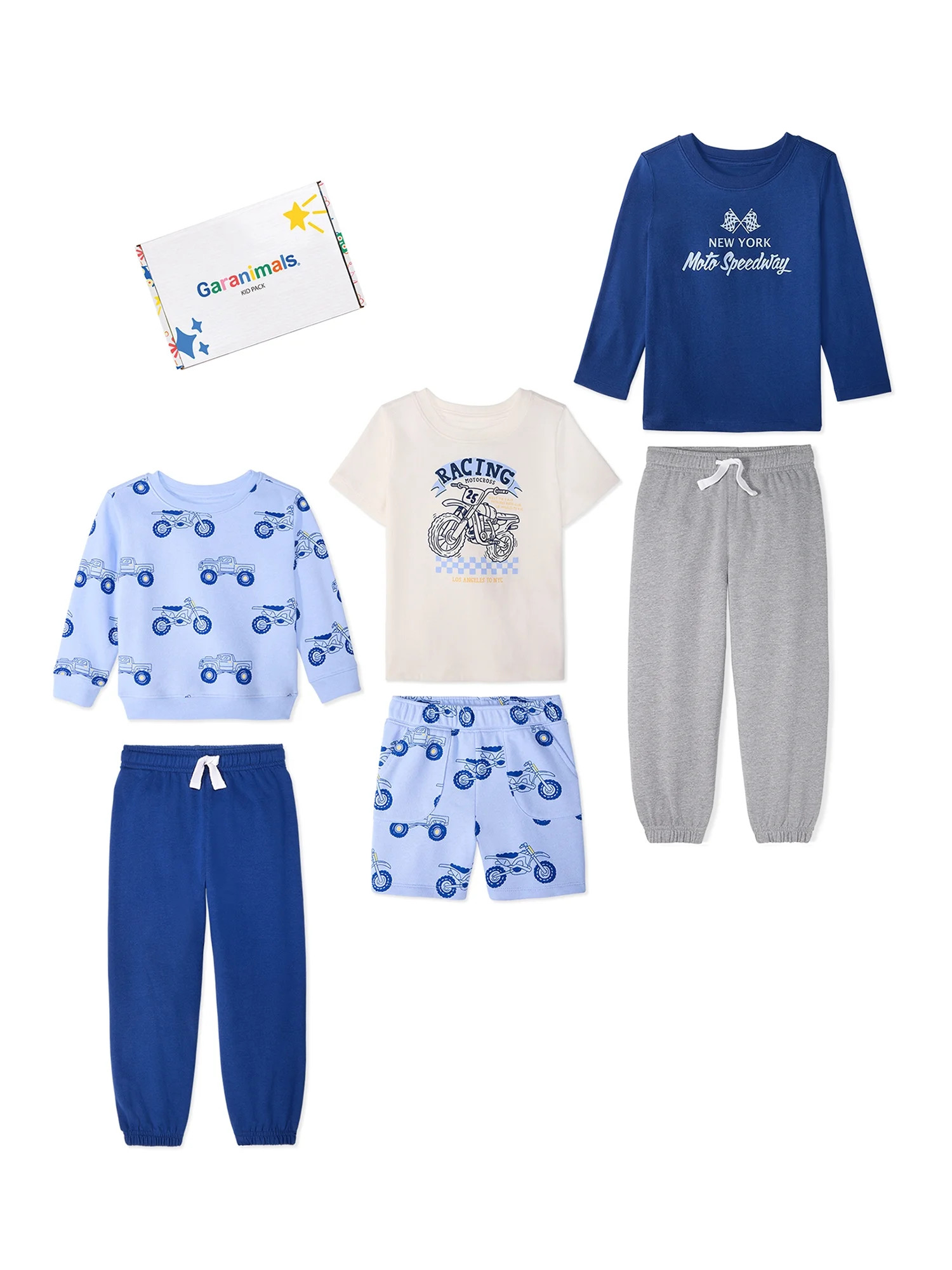 Garanimals Baby & Toddler Boy 6-Piece Kid Pack Outfit Set, Sizes 0-6T | Walmart (US)