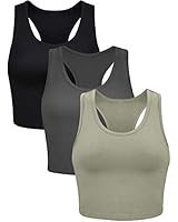 Boao 4 Pieces Basic Crop Tank Tops Sleeveless Racerback Crop Sport Top for Women | Amazon (US)