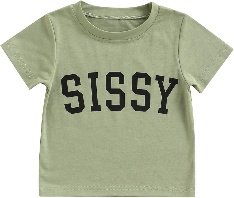 Toddler Baby Boy Girls Clothes Funny Letter T-Shirts Short Sleeve Shirt Baby Spring Summer Tops | Amazon (US)