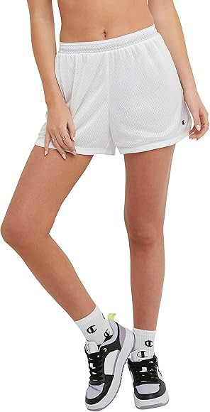 Champion Women's Shorts, Mesh Pull-on Shorts, Loose Mesh Shorts, Athletic Mesh Shorts, 4" | Amazon (US)