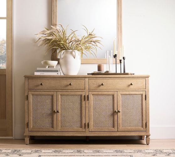 Sausalito Cane Buffet (66") | Pottery Barn (US)