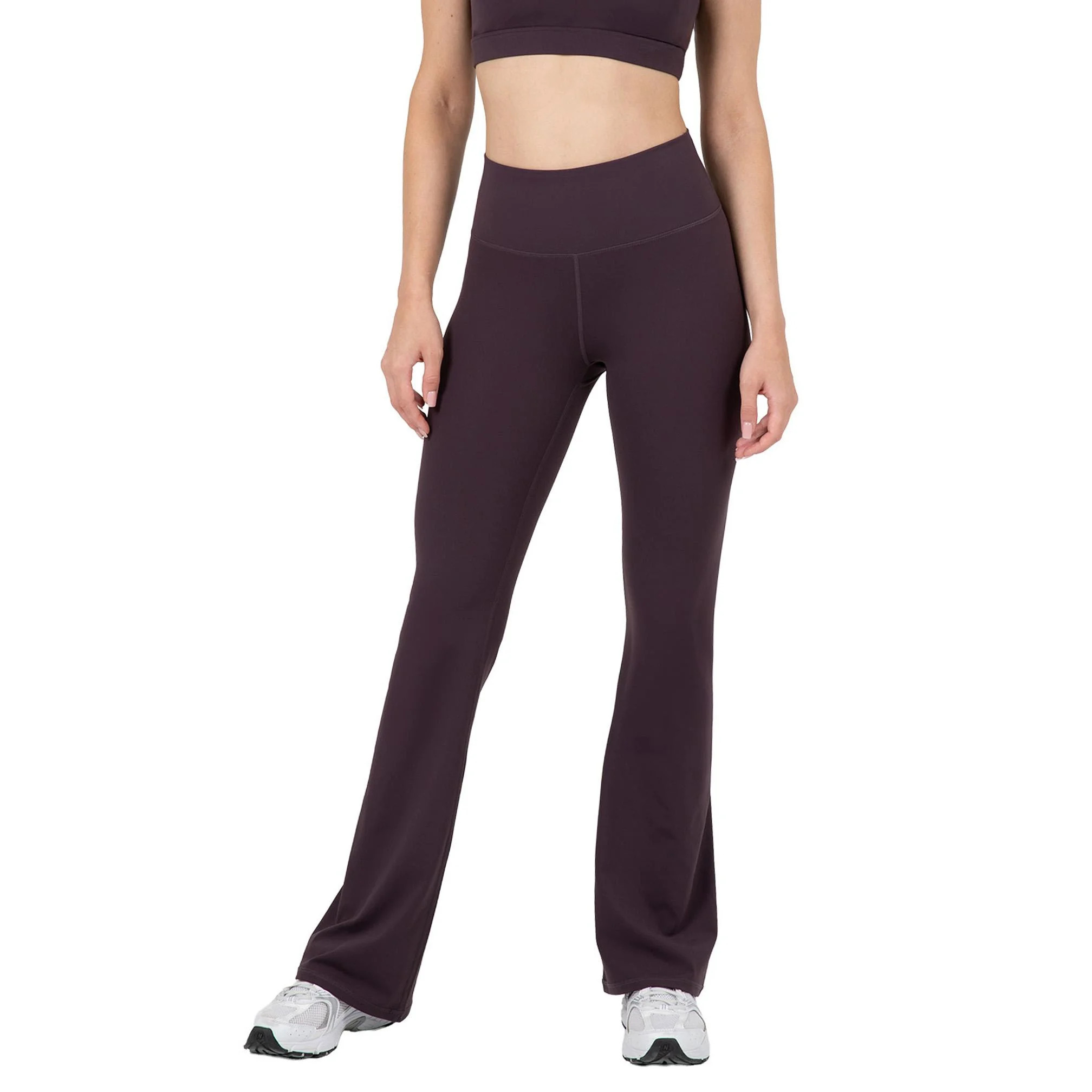 YITTY Active Women's Ultraluxe Kick Flare High Waist Legging, Athleisure, 4-Way-Stretch, Deep Plu... | Walmart (US)