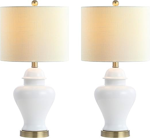 JONATHAN Y JYL6602C-SET2 Set of 2 Table Lamps Qin 22" Ceramic/Iron Classic Cottage LED Table Lamp... | Amazon (US)