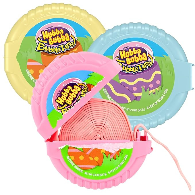 Easter Bubble Gum Tape, Limited Edition Chewing Candy, Basket Fillers, Style May Vary, 2 Ounces, ... | Amazon (US)