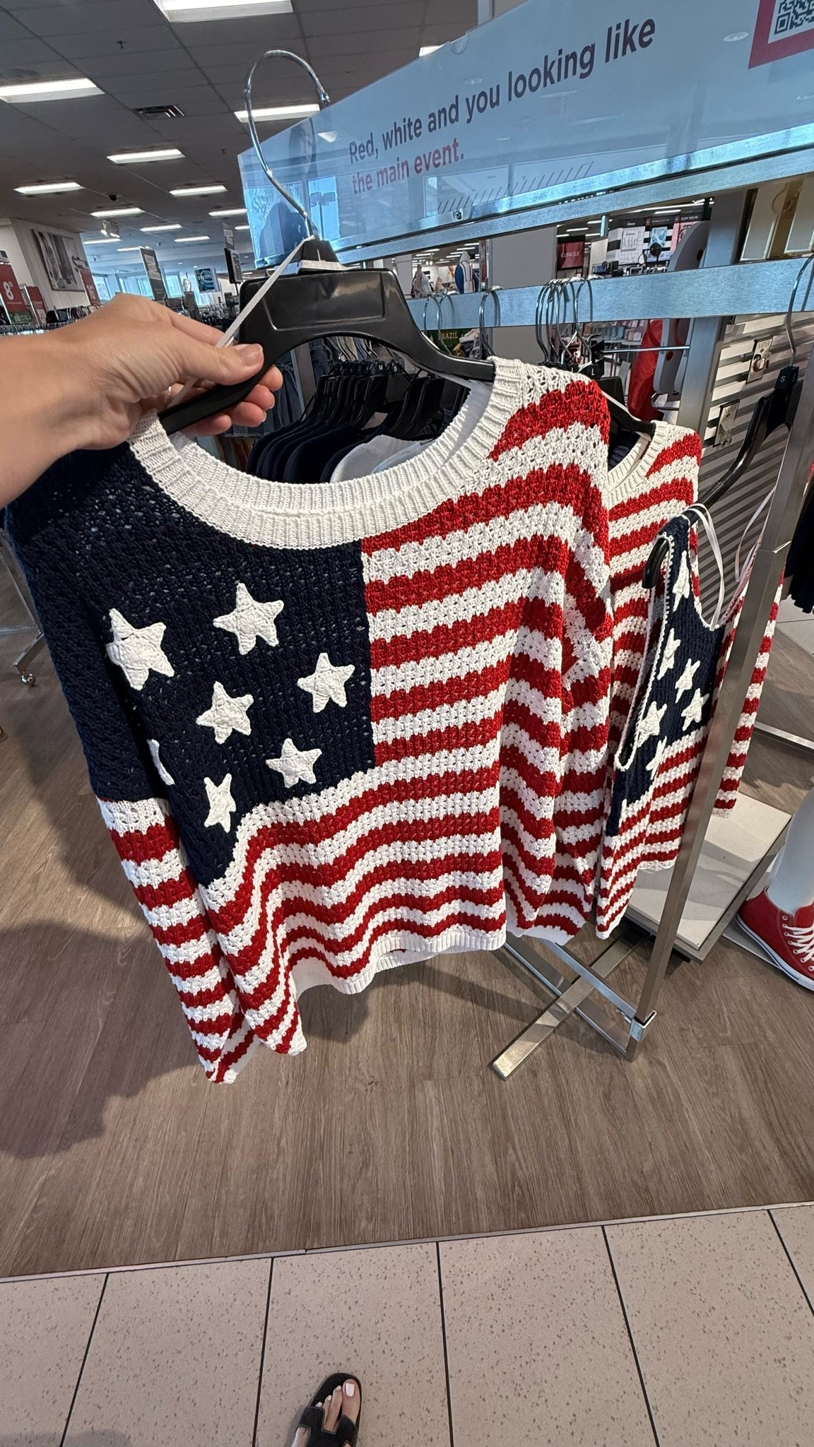 Jollidays American Flag Crochet Crew Sweater – @Kohl's

4th of July outfit sorted and she is CUTE 🇺🇸✨ This crochet American flag sweater is the perfect mix of festive and effortlessly cool — stars, stripes, and that open-knit texture make it anything but basic. Style it with denim cutoffs and white sneakers for the ultimate red, white & you look.

#kohlsfinds #kohlsfashion #4thofjuly #fourthofjuly #july4thoutfit #americanflagsweater #crochetsweater #independencedayoutfit #patrioticoutfit #summerstyle #casualstyle #festiveoutfit #redwhiteandblue #ltkfashion #ltkfinds #ltksalealert #ltkunder50 #ltkseasonal