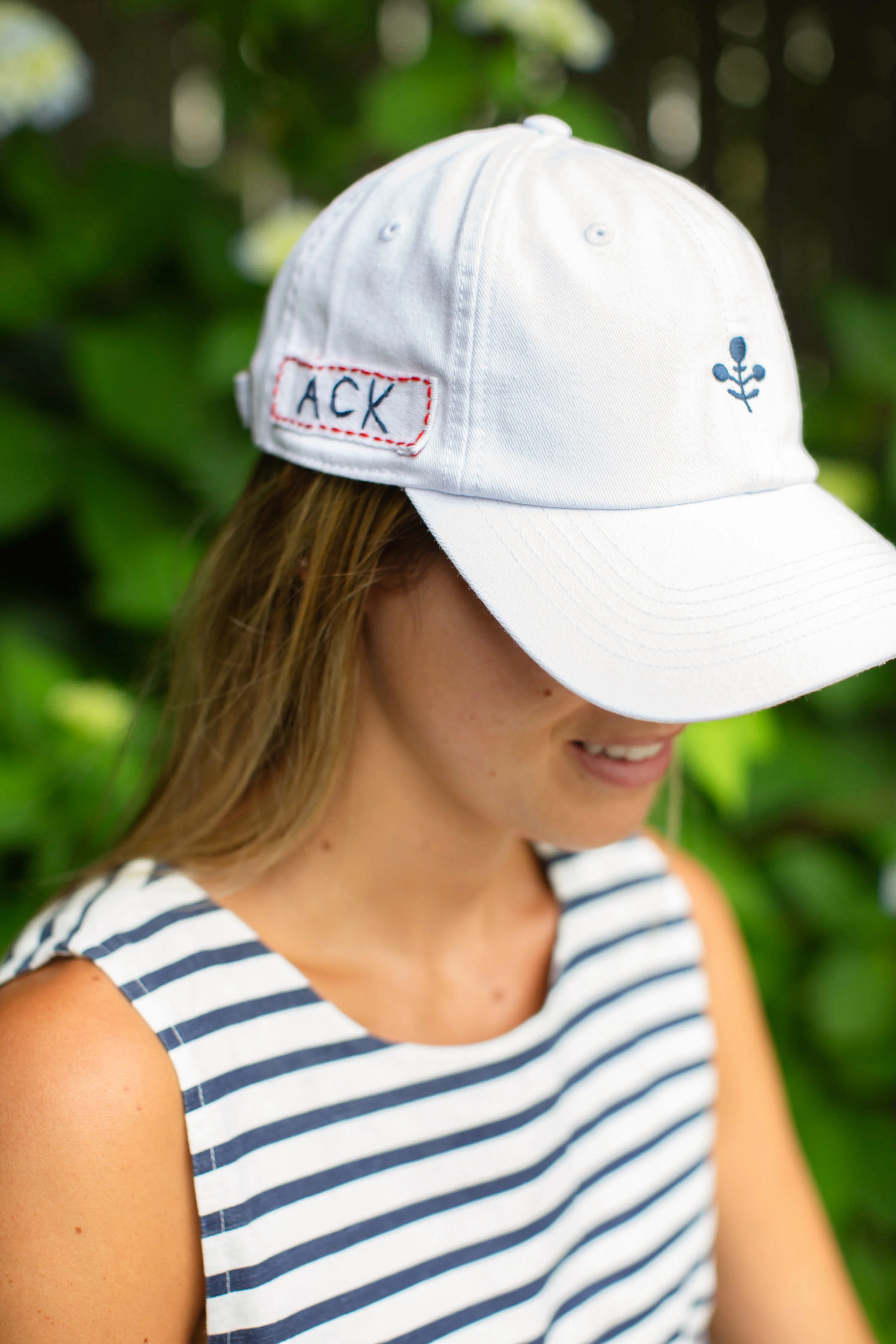 Marea Flower ACK Baseball Hat - White | Marea