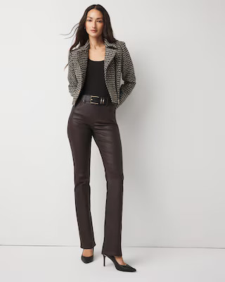 High-Rise Coated Micro Bootcut Jean | White House Black Market