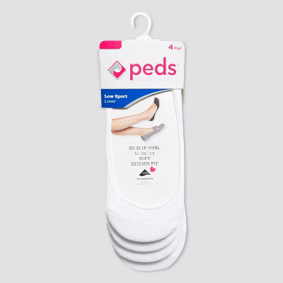 Peds Women's Spun Poly 4pk Sport Liner Socks | Target