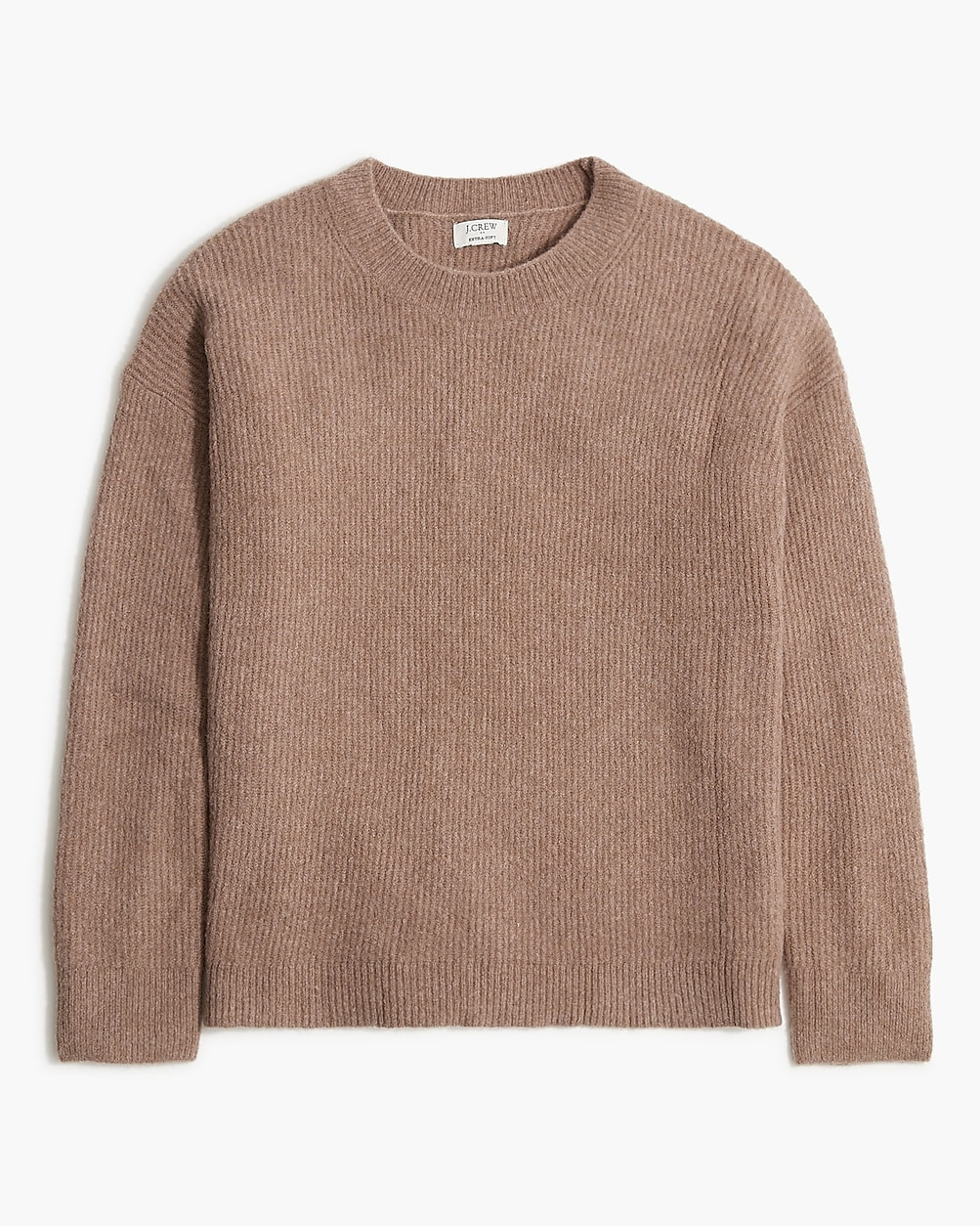 Ribbed boyfriend crewneck sweater in extra-soft yarn | J.Crew Factory