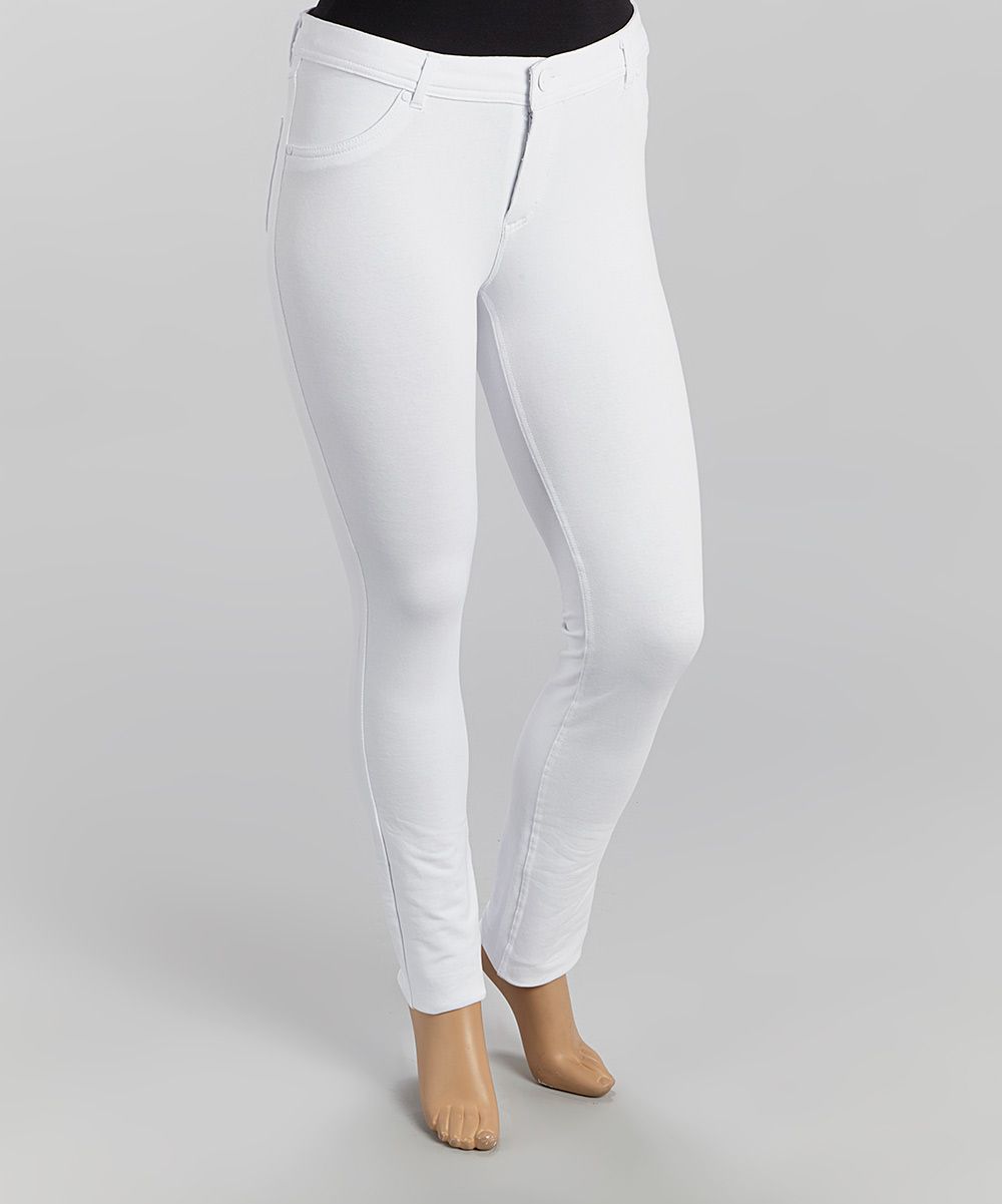 White Jeggings - Plus | Zulily