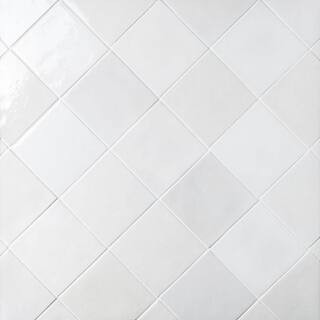 Bedrosians Cloe Subway Glossy White 5 in. x 5 in. Handmade-Look Ceramic Wall Tile (10.83 sq. ft./... | The Home Depot